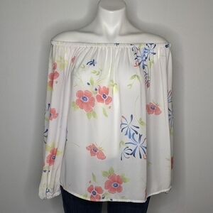 ✨3/$15 GAP floral off the shoulder flowy blouse S